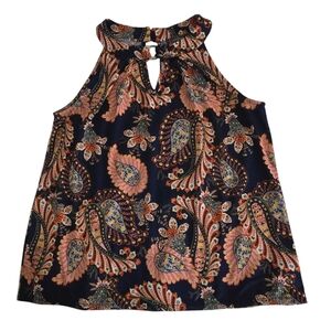 Luxology Paisley Print Sleeveless Blouse
